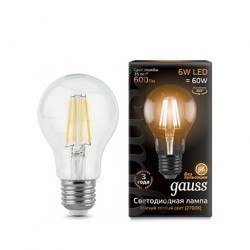 Лампа Gauss LED Filament A60 102802106