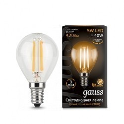 Лампа Gauss LED Filament Globe 105801105