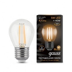 Лампа Gauss LED Filament Globe 105802105