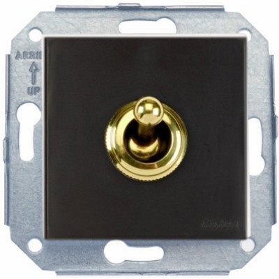 Кнопка тумблерная Fontini F37, золото/коричневый, 67312542
