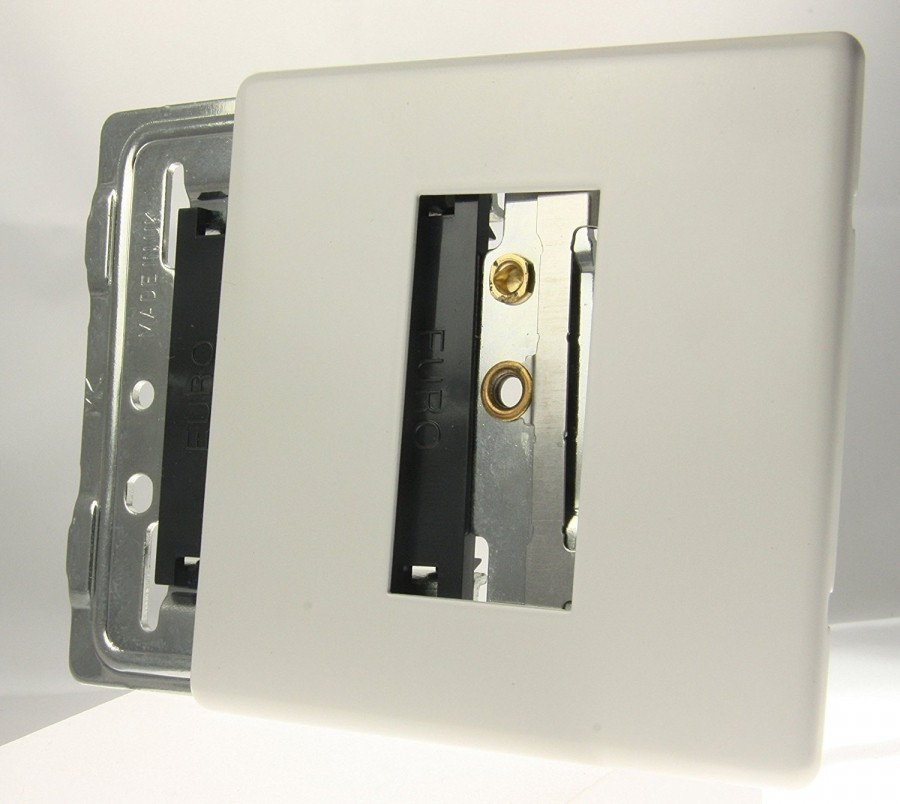 Лицевая панель для одного евромодуля MK Electric 25Х50 mm, K24181WHI, белый
