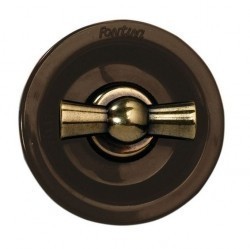 Выключатель для жалюзи поворотный Fontini VENEZIA, бронза/коричневый, 35342572