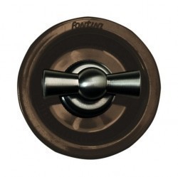 Выключатель-кнопка поворотный на два направления Fontini VENEZIA, никель/коричневый, 35344522