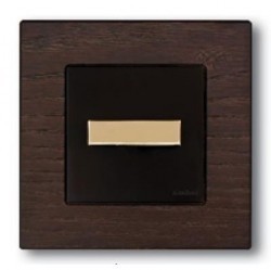 Выключатель-кнопка поворотный Fontini F37, золото/коричневый, 37328542