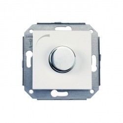 Светорегулятор поворотный Fontini F37, 500 Вт, стальной/металлик, 37332512