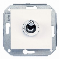 Кнопка тумблерная Fontini F37, хром/белый, 67312262