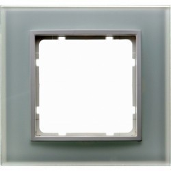 Рамка 1 пост Berker B.7, белое стекло, 10116909