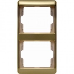 Рамка 2 поста Berker ARSYS, вертикальная, золото светлое, 13240002