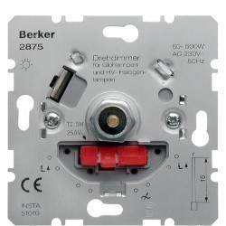 Механизм поворотного светорегулятора-переключателя Berker Коллекции Berker, 600 Вт, 2875