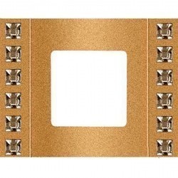 Рамка 1 пост Fede CRYSTAL DE LUXE, real gold, FD01261OR