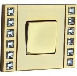 Рамка 1 пост Fede CRYSTAL DE LUXE, real gold, FD01271OR