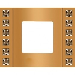 Рамка 1 пост Fede CRYSTAL DE LUXE, real gold, FD01281OR