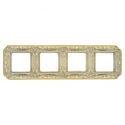 Рамка 4 поста Fede TOSCANA, gold white patina, FD01364OP