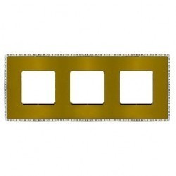 Рамка 3 поста Fede BELLE EPOQUE, matt gold/bright chrome, FD01433OMCB