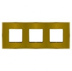 Рамка 3 поста Fede BELLE EPOQUE, matt gold/bright gold, FD01433OMOB
