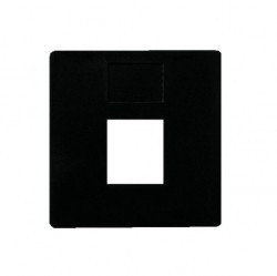 Накладка на мультимедийную розетку Fede, черный, FD17896-M