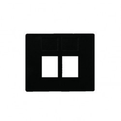 Накладка на мультимедийную розетку Fede, черный, FD17897-M