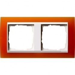 Рамка 2 поста Gira EVENT, полупрозрачный оранжевый матовый, 0212397