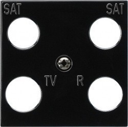 Накладка на розетку телевизионную Gira SYSTEM 55, черный, 025810