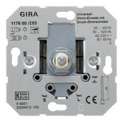Светорегулятор поворотный Gira Коллекции GIRA, 420 Вт, 117600