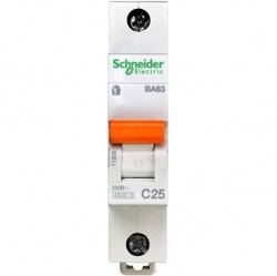 Автоматический выключатель Schneider Electric Домовой 1P 25А (C) 4,5кА, 11205