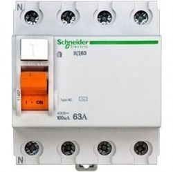 УЗО Schneider Electric Домовой 4P 63А 100мА (AC), 11467