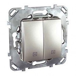Выключатель для жалюзи кнопочный Schneider Electric UNICA TOP, алюминий, MGU5.208.30ZD