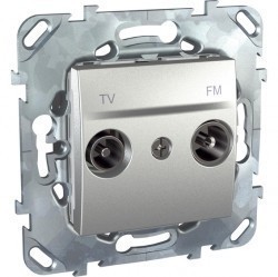 Розетка TV-FM Schneider Electric, одиночная, алюминий, MGU5.451.30ZD