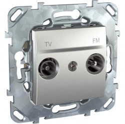Розетка TV-FM Schneider Electric, проходная, алюминий, MGU5.453.30ZD
