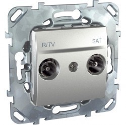 Розетка TV-FM-SAT Schneider Electric, проходная, алюминий, MGU5.456.30ZD