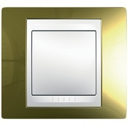 Рамка 1 пост Schneider Electric UNICA ХАМЕЛЕОН, золотой, MGU66.002.804