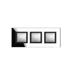 Рамка 3 поста Schneider Electric UNICA CLASS, черное стекло, MGU68.006.7C1