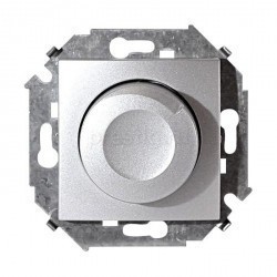 Светорегулятор-переключатель поворотный Simon SIMON 15, 500 Вт, алюминий, 1591311-033