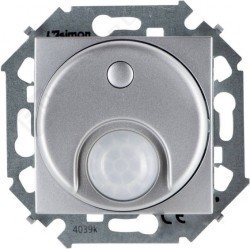 Светорегулятор с датчиком движения Simon SIMON 15, до 500 Вт, алюминий, 1591721-033